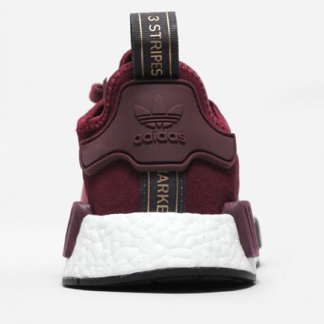 Adidas nmd r1 online suede w 'burgundy maroon'