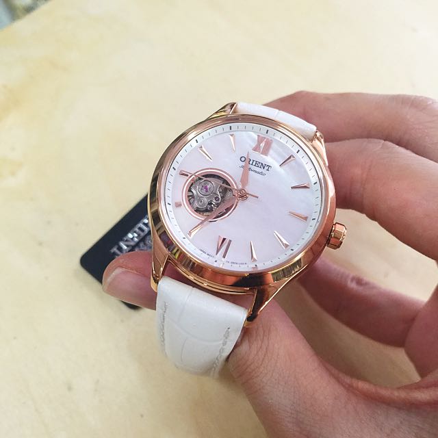 BNIB Orient Automatic DB0A002W Open Heart Semi Skeleton Ladies Watch