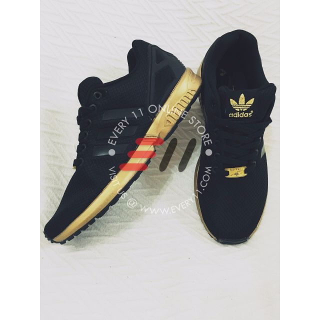 ADIDAS ZX FLUX BLACK GOLD Men s Fashion Activewear on Carousell