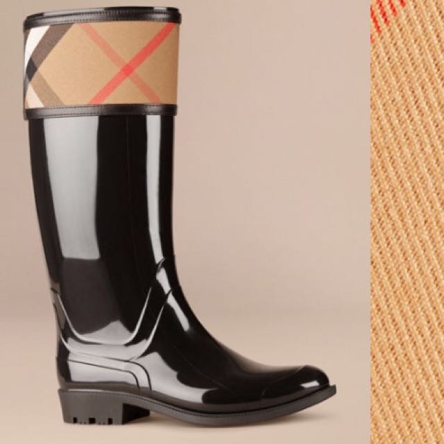 Authentic Burberry House Check Rain Boots Women s Fashion on Carousell