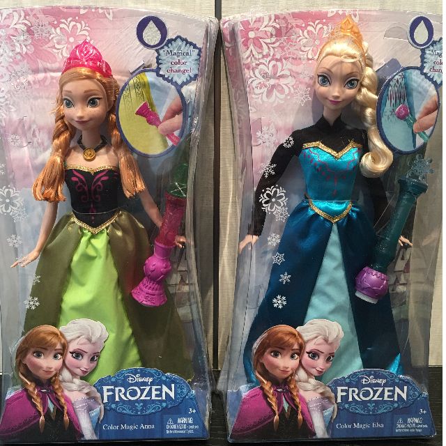 Frozen Brand New Elsa and Anna Colour Magic Dolls, Hobbies & Toys, Toys ...