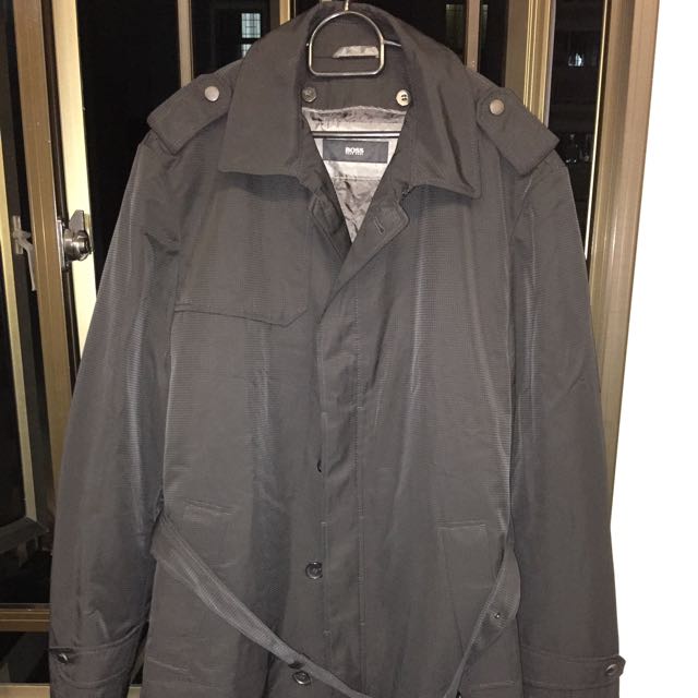 Hugo Boss Trench Coat (Black), Men's Fashion, Coats, Jackets and ...