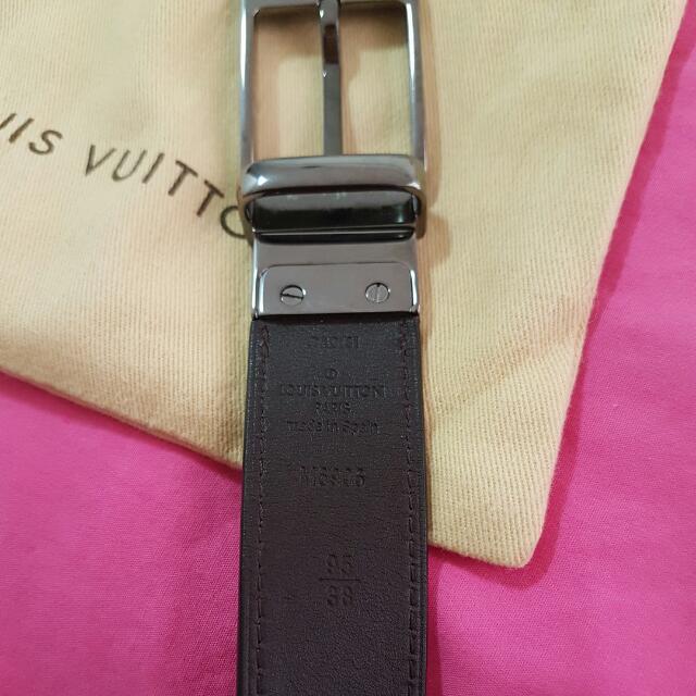 Shape leather belt Louis Vuitton Silver size 95 cm in Leather - 36646567