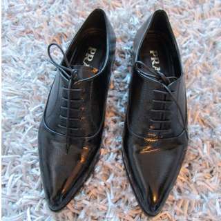 Prada Black Patent Oxford