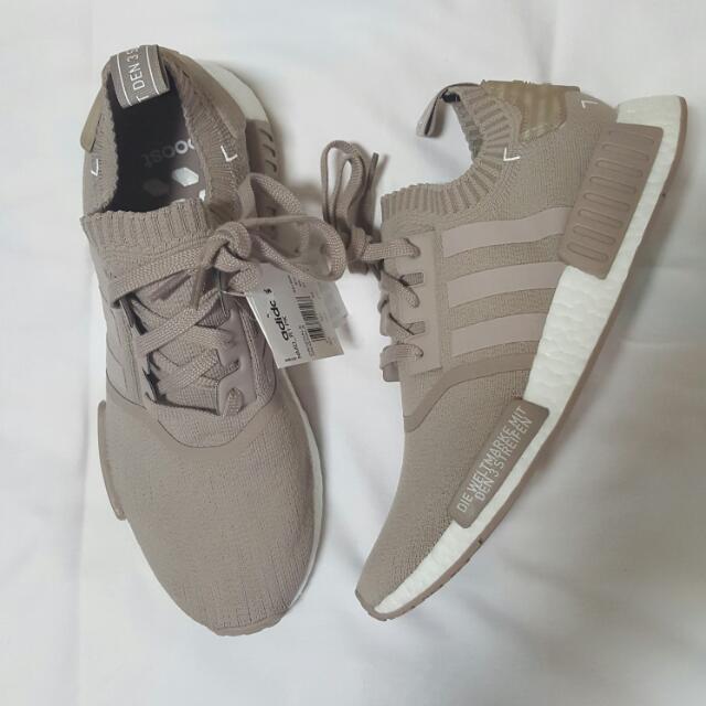 trofast eksistens praktiseret Adidas Nmd R1 PK Primeknit (French Beige), Men's Fashion on Carousell