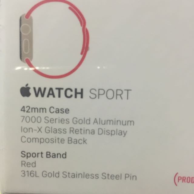 apple watch sport 42mm 7000 series gold aluminum