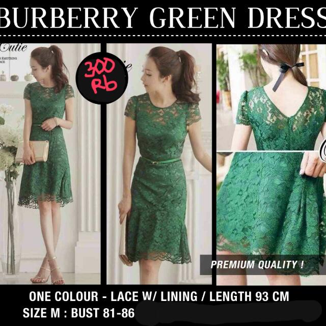 green lace dress burberry