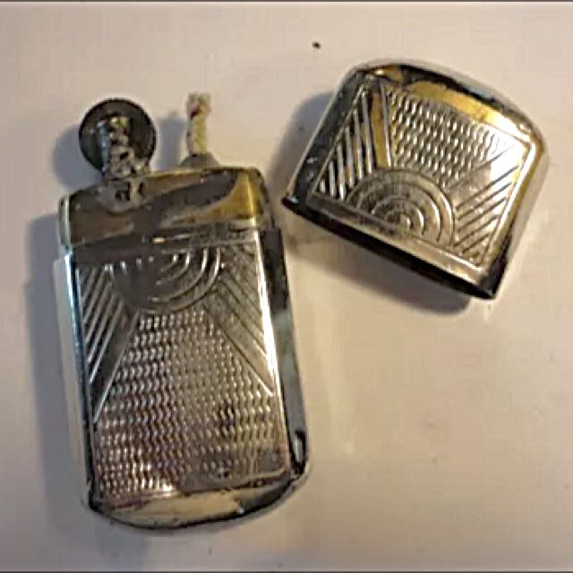 Vintage 1930s 1940s French Lift Off Top Petrol Cigarette Lighter Vintage 1930s 1940s French Lift Off