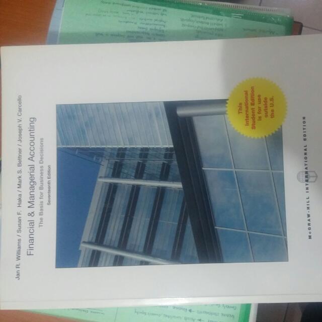 Financial And Managerial Accounting Mcgraw Hill International