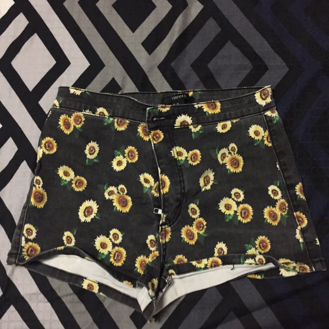 high waisted sunflower shorts