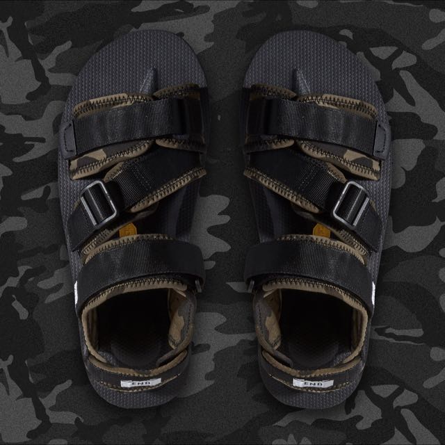 END. x Suicoke KISEE V Sandal Disruptive Pattern Material Men s Fashion Footwear Flipflops and Slides on Carousell