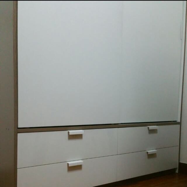 Ikea Trysil Wardrobe With Sliding Doors And 4 Drawers Furniture