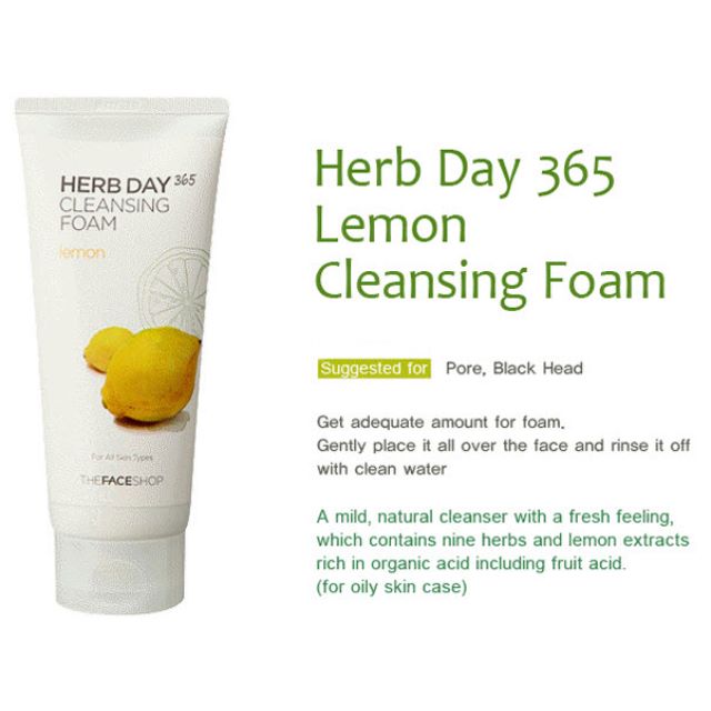 face shop lemon facial wash