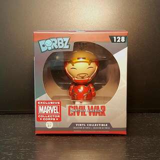 Funko Dorbz Marvel Collector Corp Exclusive Civil War Iron Man Unmasked