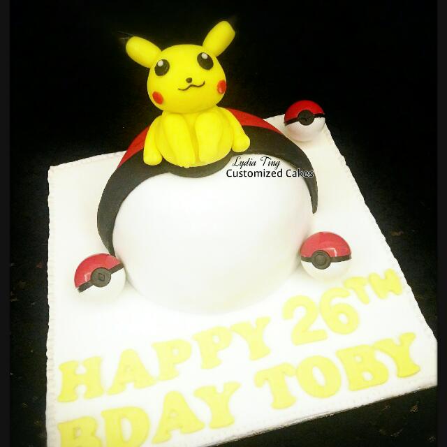 3d Cake Pokemon Go Pikachu Customized Fondant Cake Cupcakes
