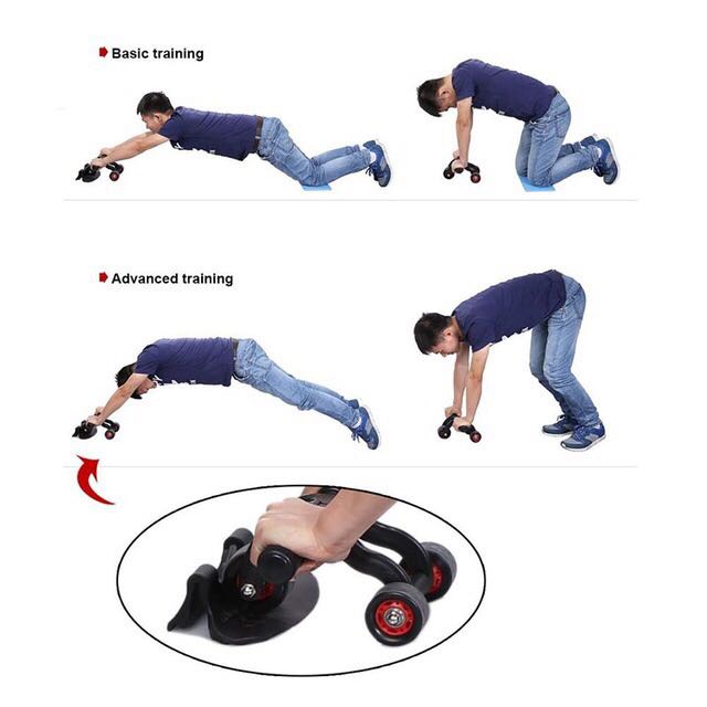 Abs Roller (Category: Skates, Rollerblades & Scooters) located in Kuala Lumpur. Submitted by vthengtan (Listing ID 63162285, Image 3). Description: 1. Unique 3-Wheel design adds to overall stability of rolling motion, making this perfect for beginners 2. Floor stopper wedge included to improve workout safety and enable a wide variety of workouts at full range, a standalone stopper wedge is included. Position it at your tolerance edge to be stoppe