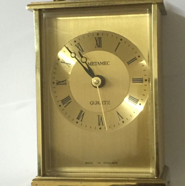 Vintage England Metamec Quartz Carriage Clock, Furniture & Home Living