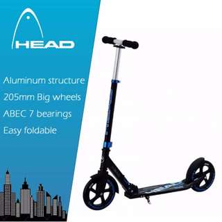 Head 205mm Big Wheels Alloy Scooter - Black and blue