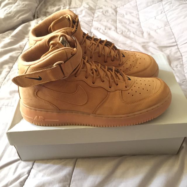 Airforce 1 Af1 Wheat Mid Flax Midflax 