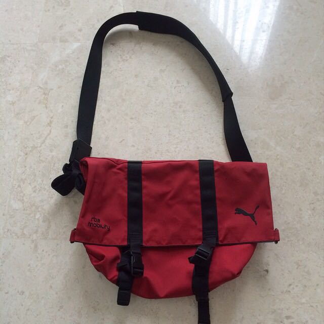 Red puma messenger bag clearance