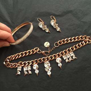 Rose Gold Plated Jewellery Set