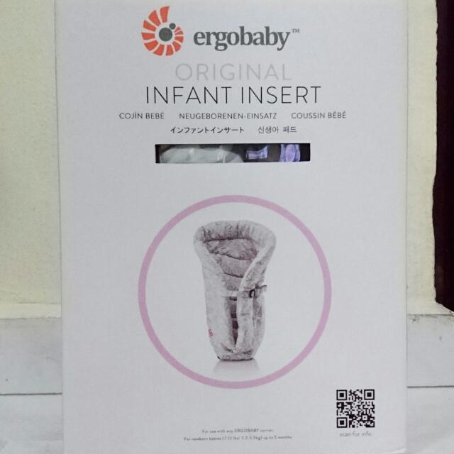 ErgoBaby Original Infant Insert with Manual And Box Babies Kids Nursing Feeding Weaning Toddler Feeding on Carousell