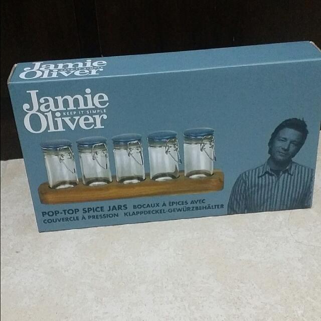 PRICE REDUCED TO CLEAR Jamie Oliver Pop Top Spice Jars TV Home Appliances Kitchen Appliances Other Kitchen Appliances on Carousell