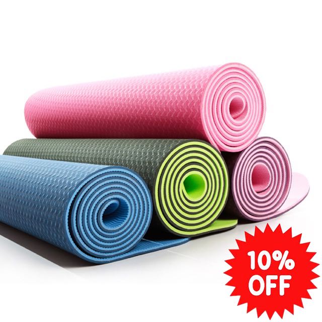 10 Off Bulk Order Tpe Yoga Mat 6mm Thickness 61w X 183l Mm