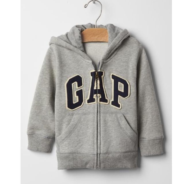 arch logo zip hoodie