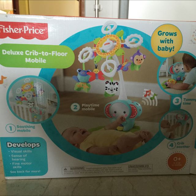 fisher price deluxe crib to floor mobile