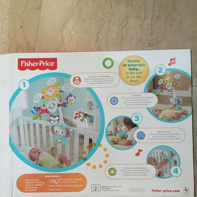 Fisher Price Deluxe Crib To Floor Mobile Babies Kids Infant Playtime on Carousell