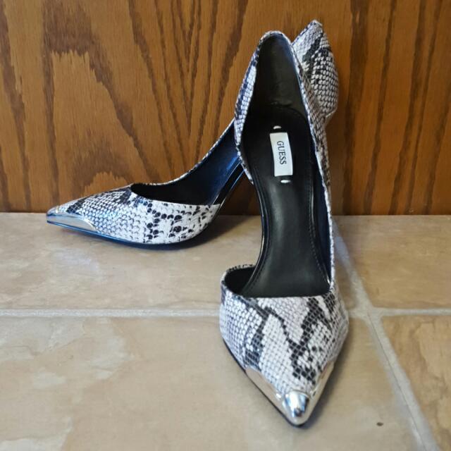 Guess snakeskin heels top
