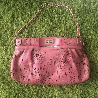 Pink Small Leather Handbag