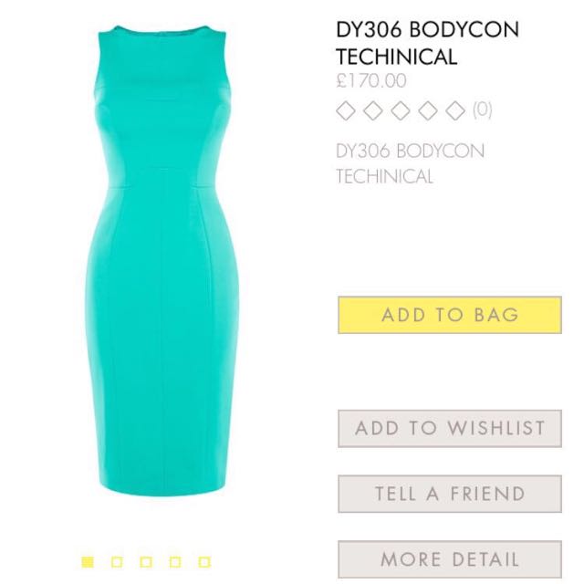 Brand New Karen Millen Turquoise Pencil Dress, Women's Fashion, Dresses u0026  Sets, Dresses on Carousell