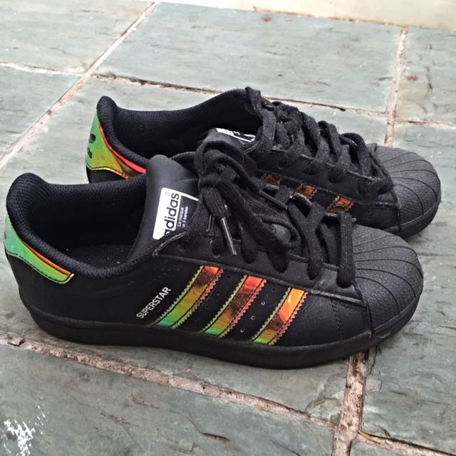 adidas with holographic stripes