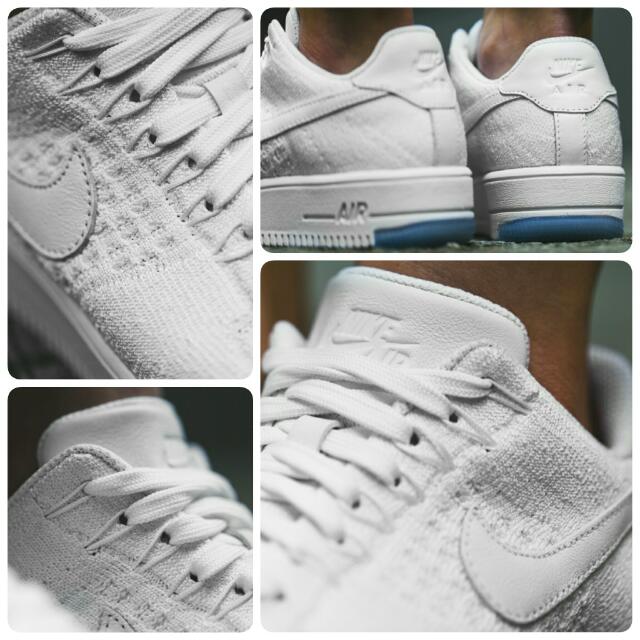 Nike air force flyknit white low top