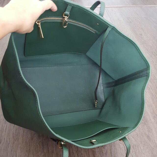 Dark green michael kors purse top