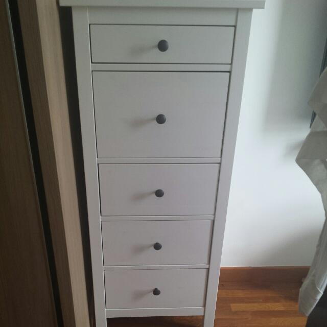 Hemnes Chest Of 5 Drawers White On Carousell