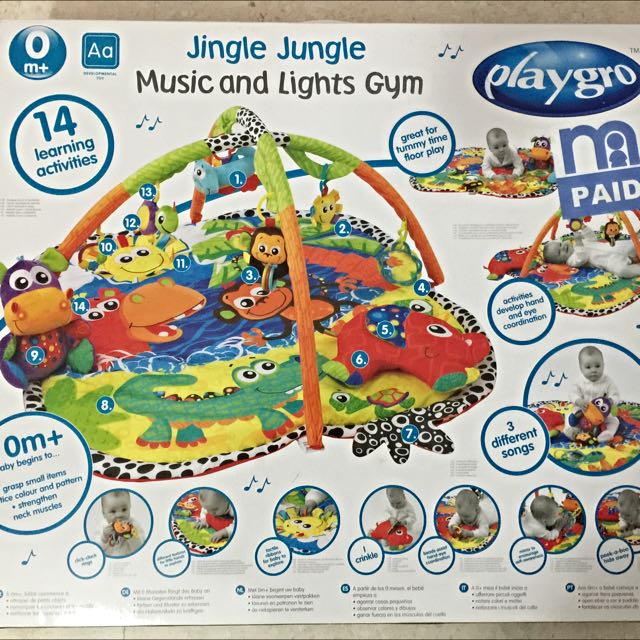 Playgro jingle jungle music and cheap lights gym