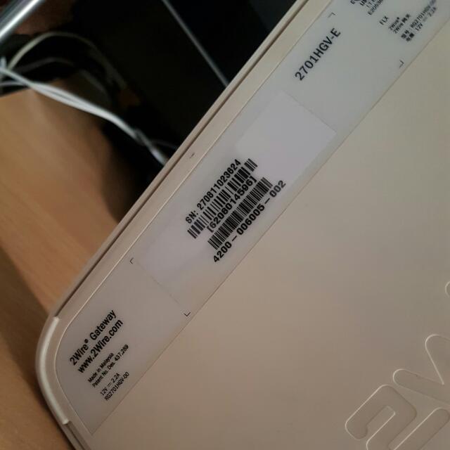 Wireless Router Modem 2701HGV-E www.2wire.com Originally Use For MIO ...