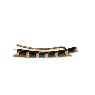 Rose Gold Onyx Right Earl Cuff