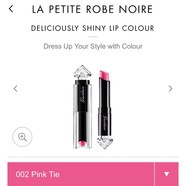BRAND NEW Guerlain La Petite Robe Noire Lip Colour In 002 Pink Tie Beauty Personal Care Face Makeup on Carousell