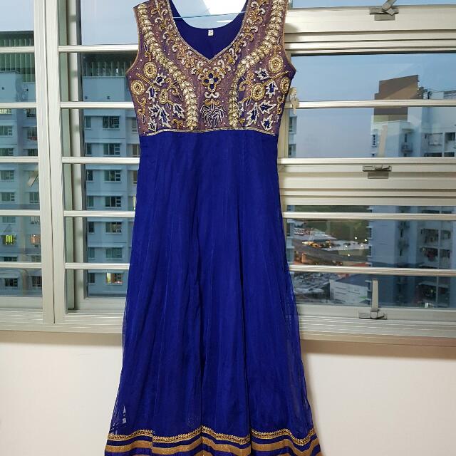 gown with shawl indian