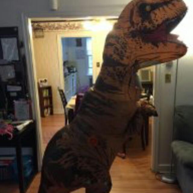 Rubies Jurassic Age T-Rex Child Unisex Inflatable Fancy Dress Costume main image 1