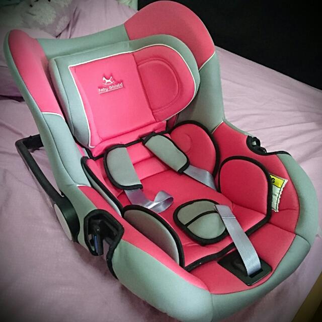 Pink Car Seat Baby Shield Brand On Carou Pink Car Seat Baby Shield Brand On