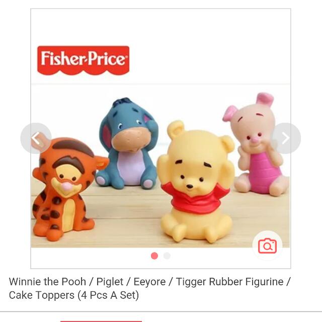 Winnie The Pooh Piglet Tigger Eeyore Rubber Figurines Cake Toppers Hobbies Toys Toys Games On Carousell