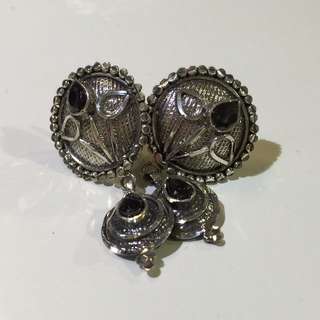 全新購自外國純銀+石手製耳環64242679422465110