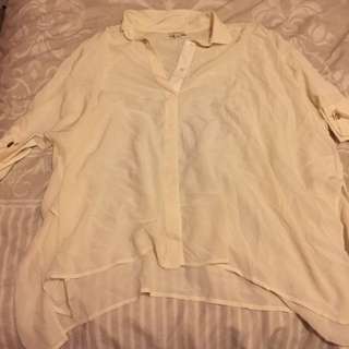 White Size 10 Witchery Sheer Top