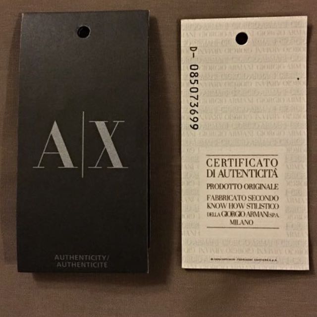 armani exchange authenticity