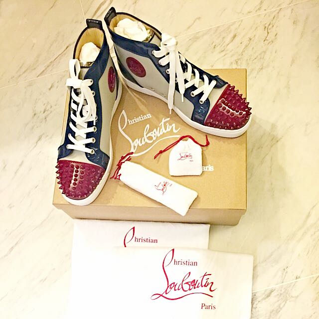 Christian Louboutin Louis Strass Silver, Men's Fashion, Footwear, Sneakers  on Carousell